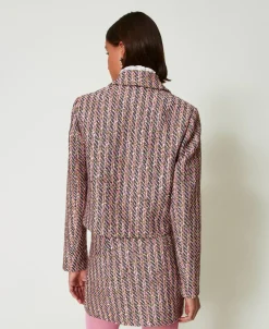 Giacca Blazer In Bouclé E Lurex
