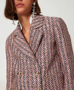 Giacca Blazer In Bouclé E Lurex