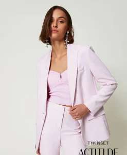 Giacca Blazer In Crêpe Cady