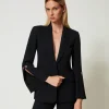 Giacca Blazer In Crêpe Cady Con Gemelli