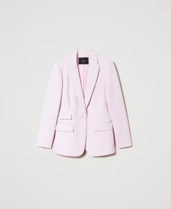 Giacca Blazer In Crêpe Cady
