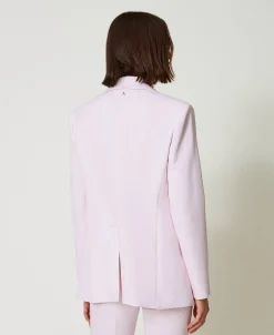 Giacca Blazer In Crêpe Cady
