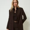 Giacca Blazer In Lana Stretch