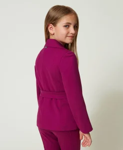 Giacca Blazer Monopetto Con Cintura