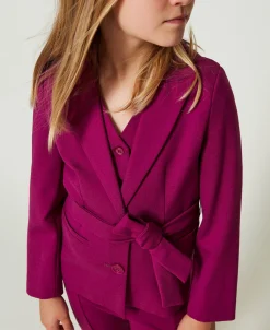 Giacca Blazer Monopetto Con Cintura