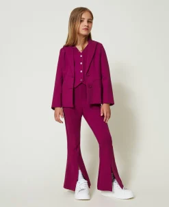 Giacca Blazer Monopetto Con Cintura