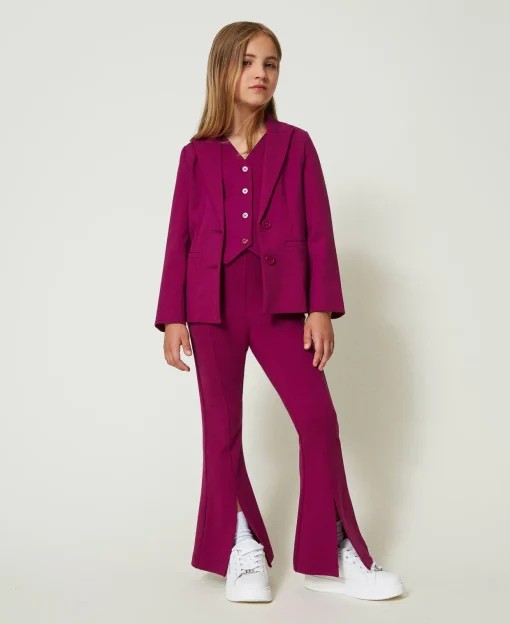 Giacca Blazer Monopetto Con Cintura