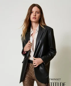 Giacca Blazer MYFO Effetto Pelle