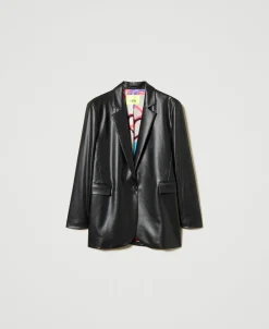 Giacca Blazer MYFO Effetto Pelle