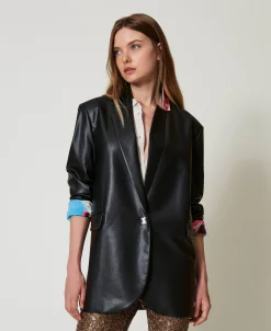 Giacca Blazer MYFO Effetto Pelle