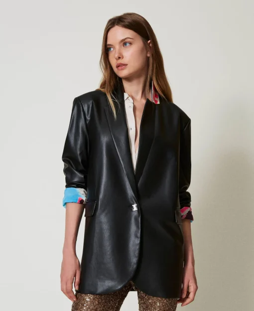 Giacca Blazer MYFO Effetto Pelle