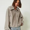 Giacca Corta In Faux Fur
