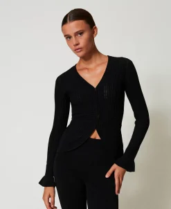 Giacca Fitted In Maglia Con Mix Di Punti