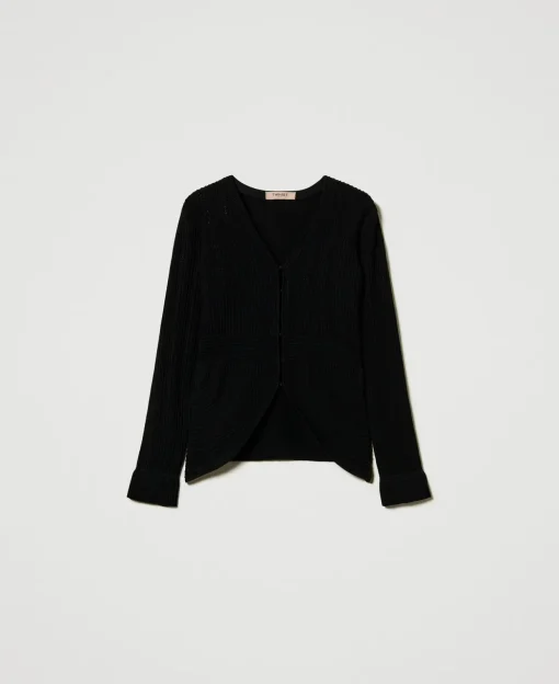 Giacca Fitted In Maglia Con Mix Di Punti