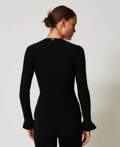 Giacca Fitted In Maglia Con Mix Di Punti
