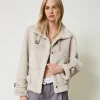 Giacca In Faux Fur Con Cinturini