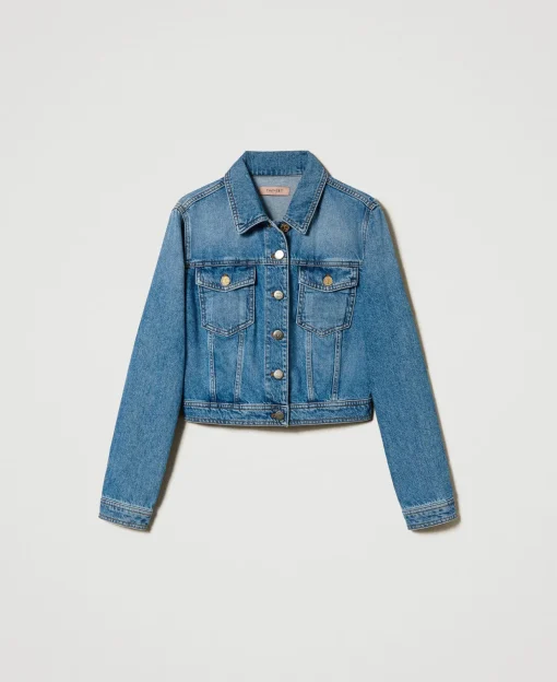Giacca In Jeans Con Tasche