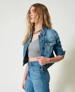 Giacca In Jeans Con Tasche