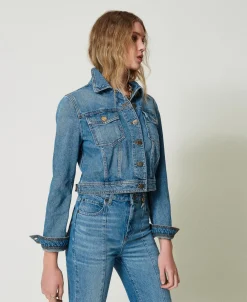 Giacca In Jeans Con Tasche