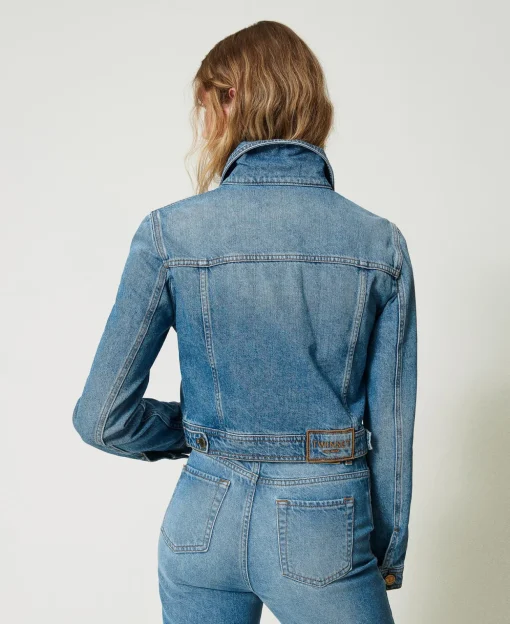 Giacca In Jeans Con Tasche