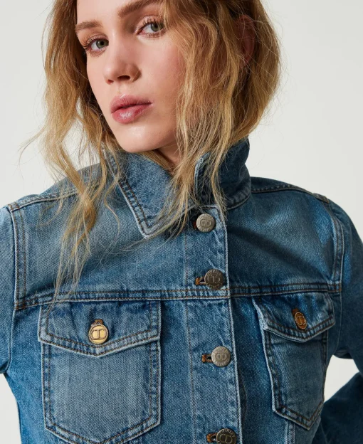 Giacca In Jeans Con Tasche