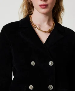 Giacca In Maglia Con Bottoni Oval T