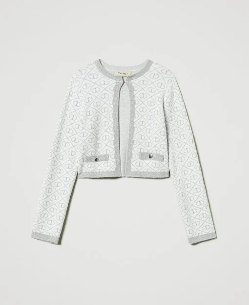Giacca In Maglia Jacquard Con Oval T