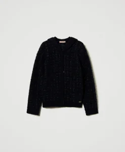 Giacca In Maglia Jacquard Check