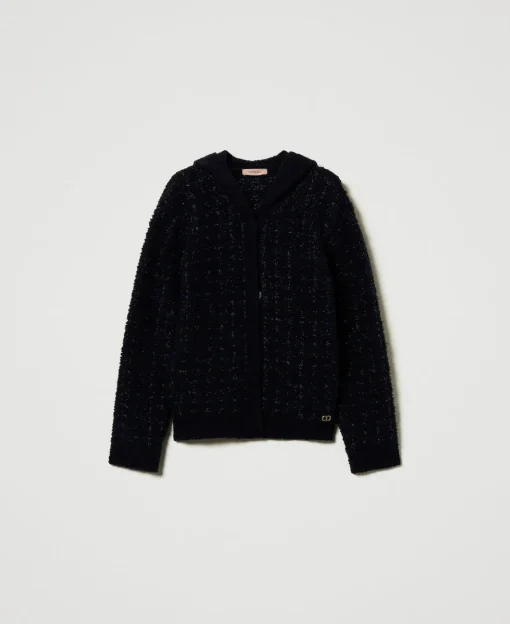 Giacca In Maglia Jacquard Check