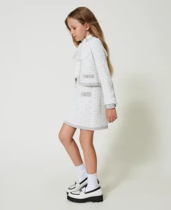 Giacca In Maglia Jacquard Con Oval T
