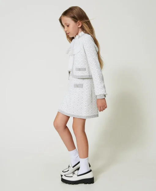 Giacca In Maglia Jacquard Con Oval T
