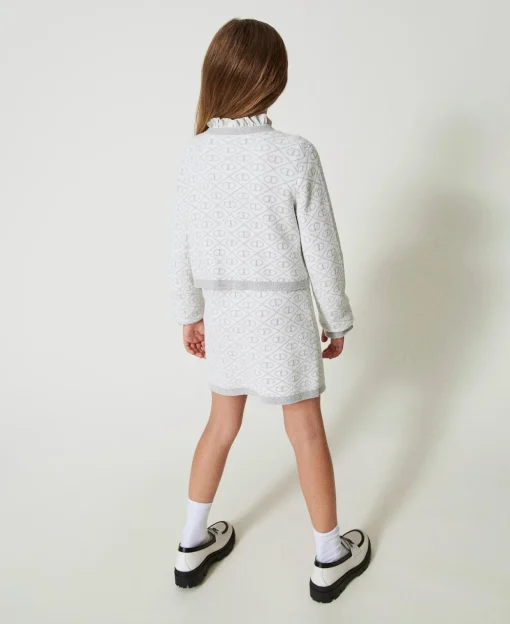 Giacca In Maglia Jacquard Con Oval T