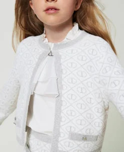 Giacca In Maglia Jacquard Con Oval T