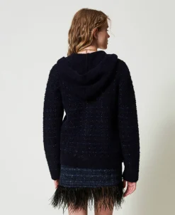 Giacca In Maglia Jacquard Check