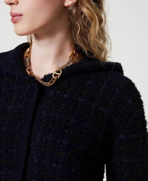 Giacca In Maglia Jacquard Check