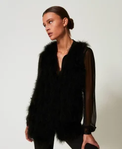 Gilet Con Piume