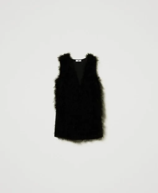 Gilet Con Piume