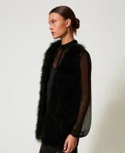 Gilet Con Piume