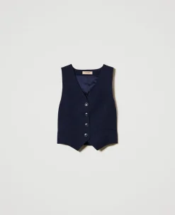 Gilet Fitted Gessato Lurex