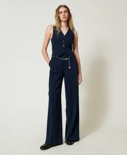 Gilet Fitted Gessato Lurex