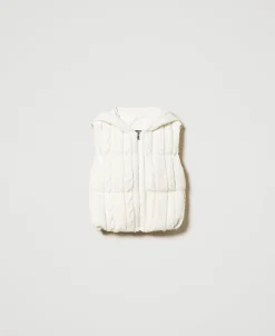 Gilet Imbottito Con Trecce