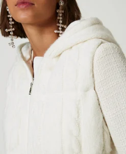 Gilet Imbottito Con Trecce
