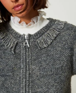 Gilet In Maglia Bouclé Riciclata