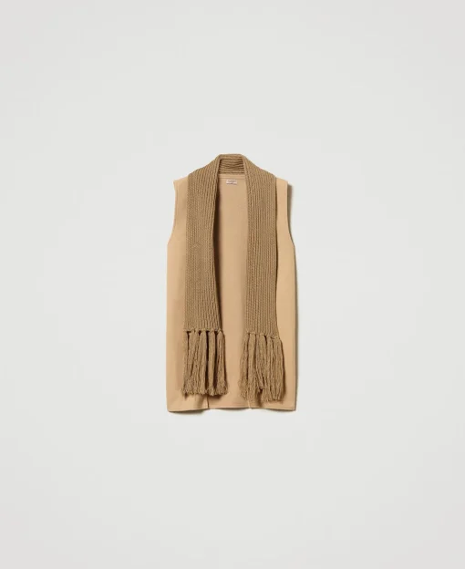 Gilet In Panno Con Frange