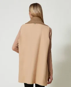 Gilet In Panno Con Frange