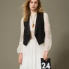 Gilet In Serge Misto Lana