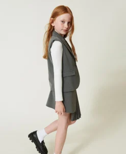 Gilet Monopetto In Flanella