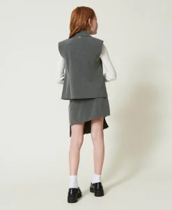 Gilet Monopetto In Flanella
