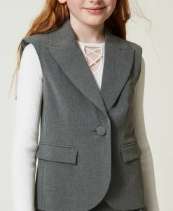 Gilet Monopetto In Flanella