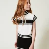 Gonna Corta In Maglia Con Oval T Jacquard